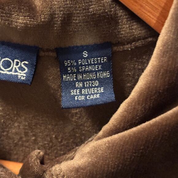 Vintage Honors Velour Button-Up Shirt Made in Hong Kong - Picture 2 of 6